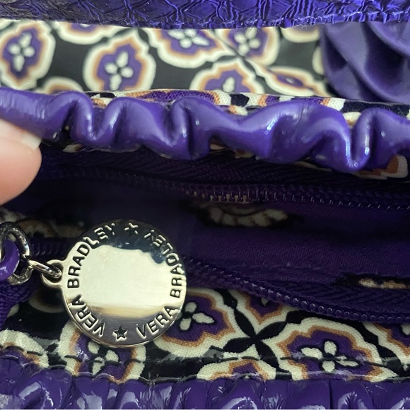 Vera Bradley vinyl frills purple bag - Picture 4 of 5